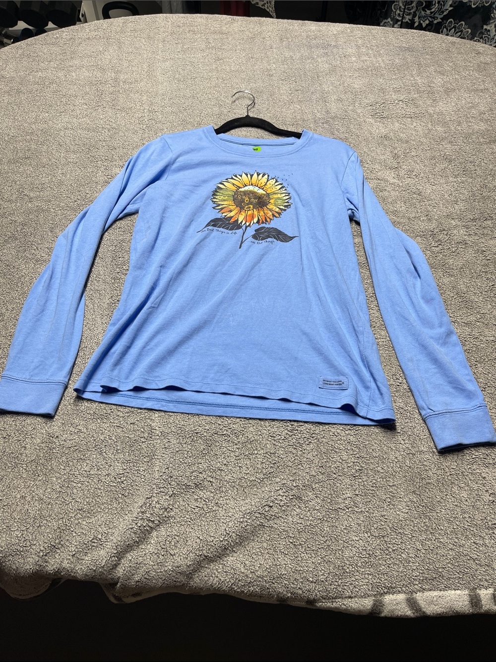 Life Is Good Sky Blue Long-Sleeve Sunflower Tee